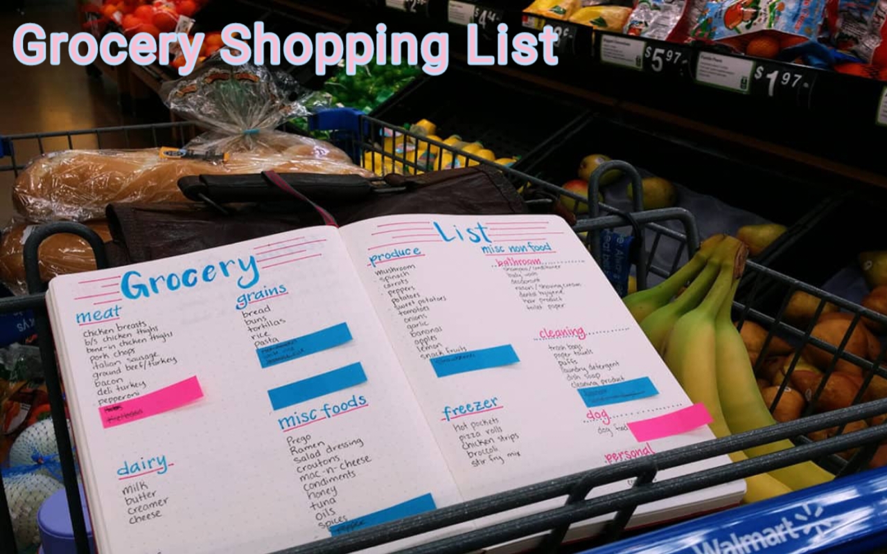 grocery shopping list