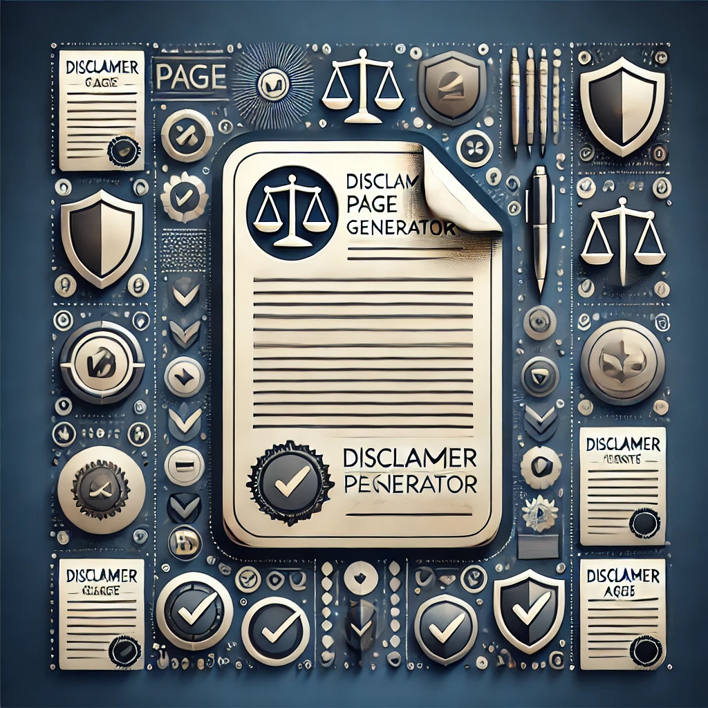 Disclaimer Page Generator tool image